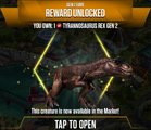 Tyrannsaurus Gen 2 Unlock.png