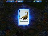 Winning an old Argentinosaurus card in a Common Pack